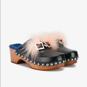 Fendi Square Eye Clogs